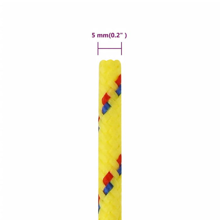 Frânghie de barcă, galben, 5 mm, 25 m, polipropilenă - WALTI WALTI