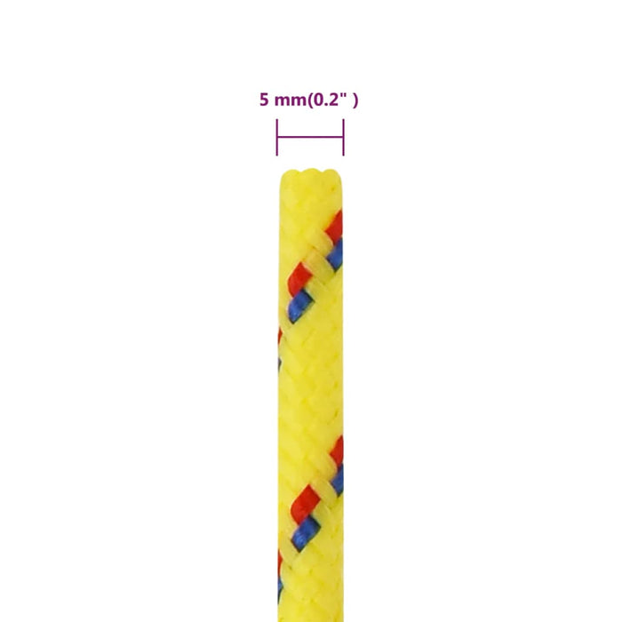 Frânghie de barcă, galben, 5 mm, 250 m, polipropilenă - WALTI WALTI