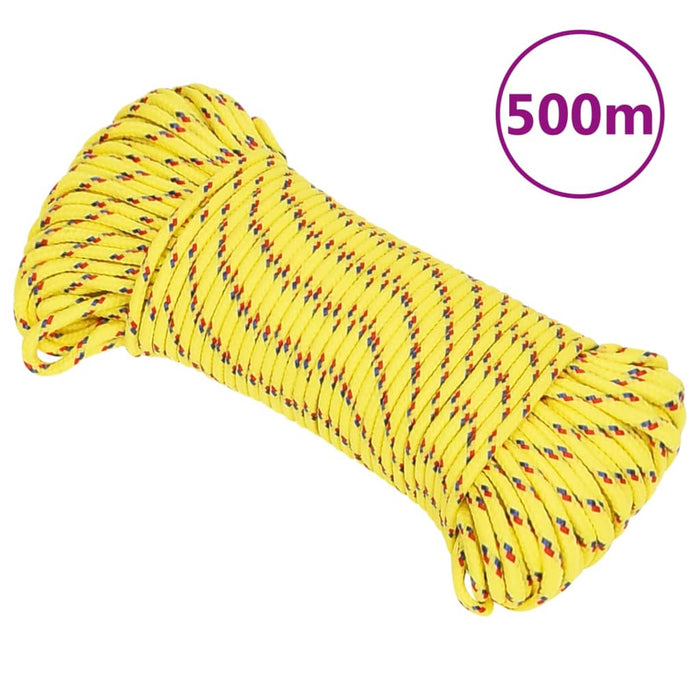 Frânghie de barcă, galben, 5 mm, 500 m, polipropilenă WALTI