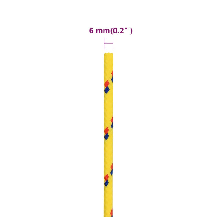 Frânghie de barcă, galben, 6 mm, 250 m, polipropilenă - WALTI WALTI