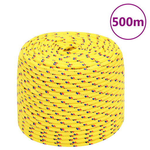 Frânghie de barcă, galben, 8 mm, 500 m, polipropilenă - WALTI WALTI