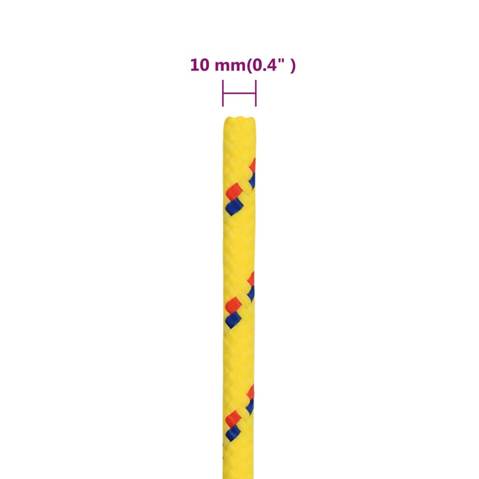 Frânghie de barcă, galben, 10 mm, 25 m, polipropilenă WALTI