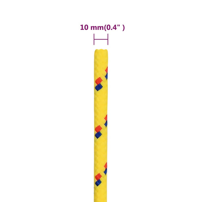 Frânghie de barcă, galben, 10 mm, 50 m, polipropilenă WALTI