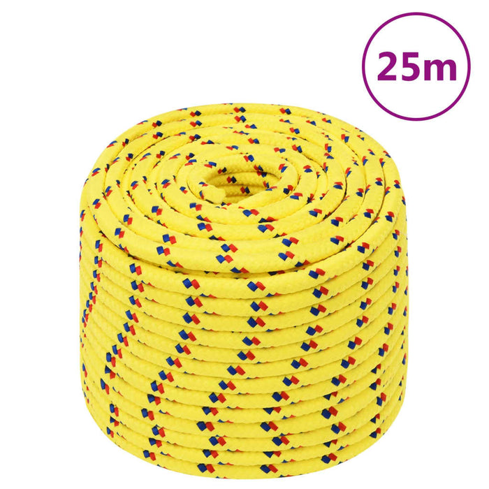 Frânghie de barcă, galben, 12 mm, 25 m, polipropilenă - WALTI WALTI