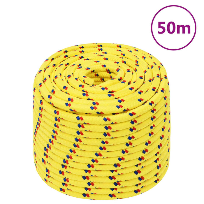 Frânghie de barcă, galben, 12 mm, 50 m, polipropilenă - WALTI WALTI