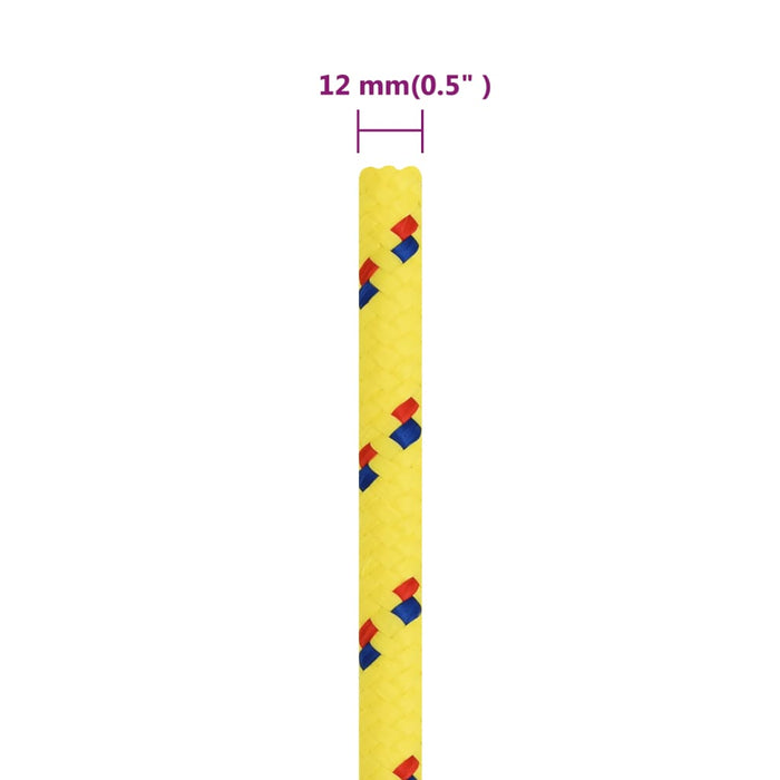 Frânghie de barcă, galben, 12 mm, 50 m, polipropilenă - WALTI WALTI