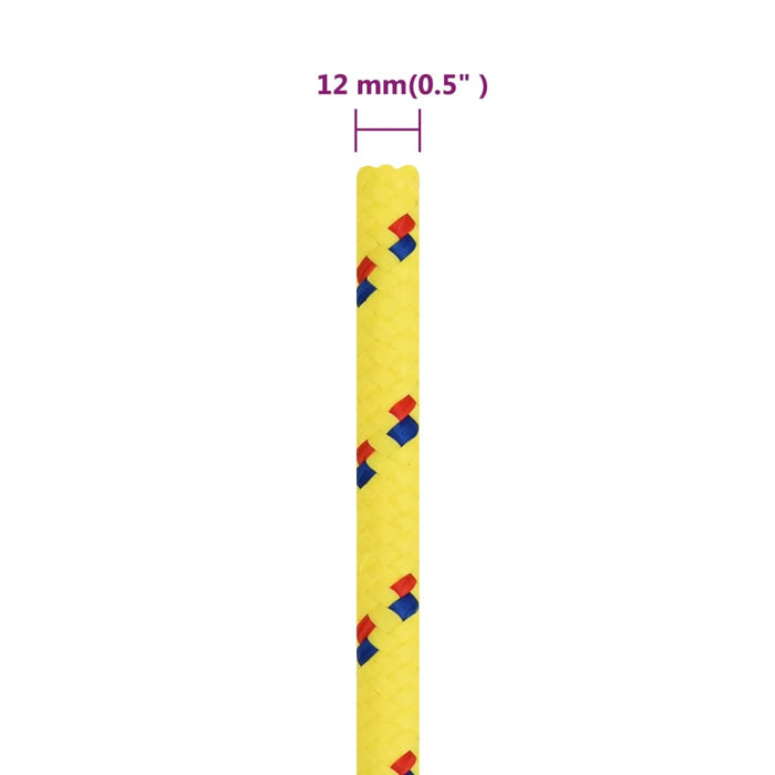 Frânghie de barcă, galben, 12 mm, 100 m, polipropilenă WALTI