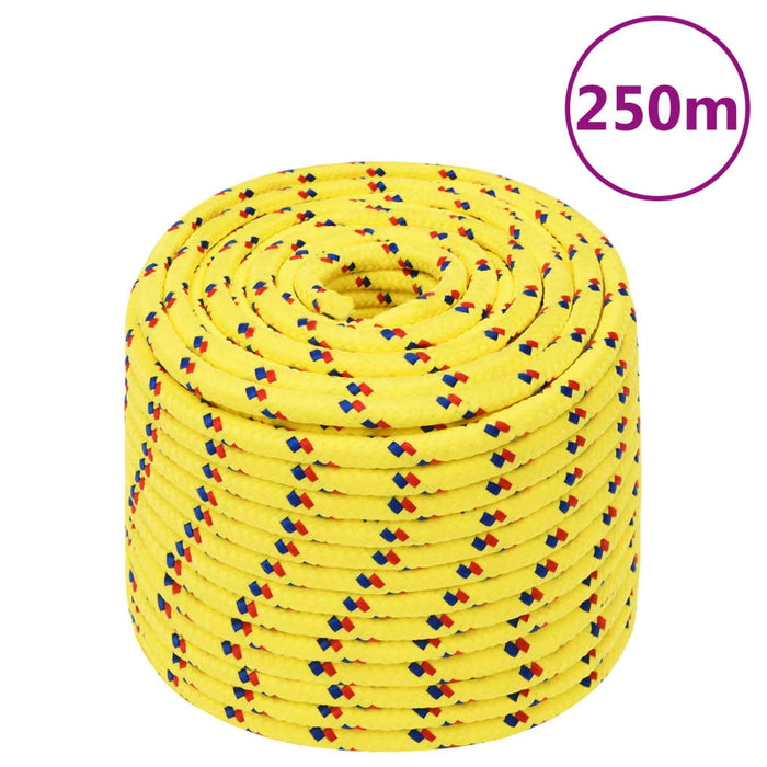 Frânghie de barcă, galben, 12 mm, 250 m, polipropilenă - WALTI WALTI