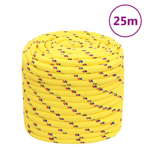 Frânghie de barcă, galben, 16 mm, 25 m, polipropilenă - WALTI WALTI
