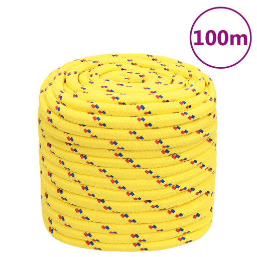 Frânghie de barcă, galben, 18 mm, 100 m, polipropilenă - WALTI WALTI