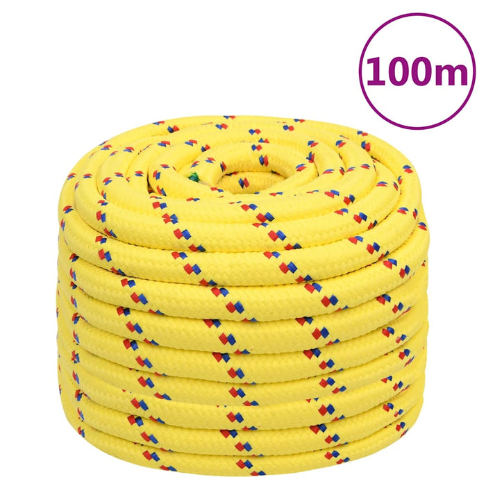 Frânghie de barcă, galben, 20 mm, 100 m, polipropilenă - WALTI WALTI