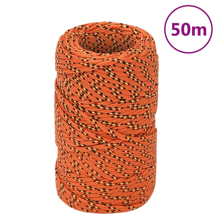 Frânghie de barcă, portocaliu, 2 mm, 50 m, polipropilenă - WALTI WALTI