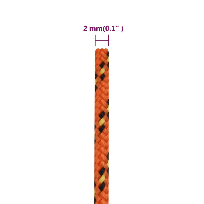 Frânghie de barcă, portocaliu, 2 mm, 50 m, polipropilenă - WALTI WALTI