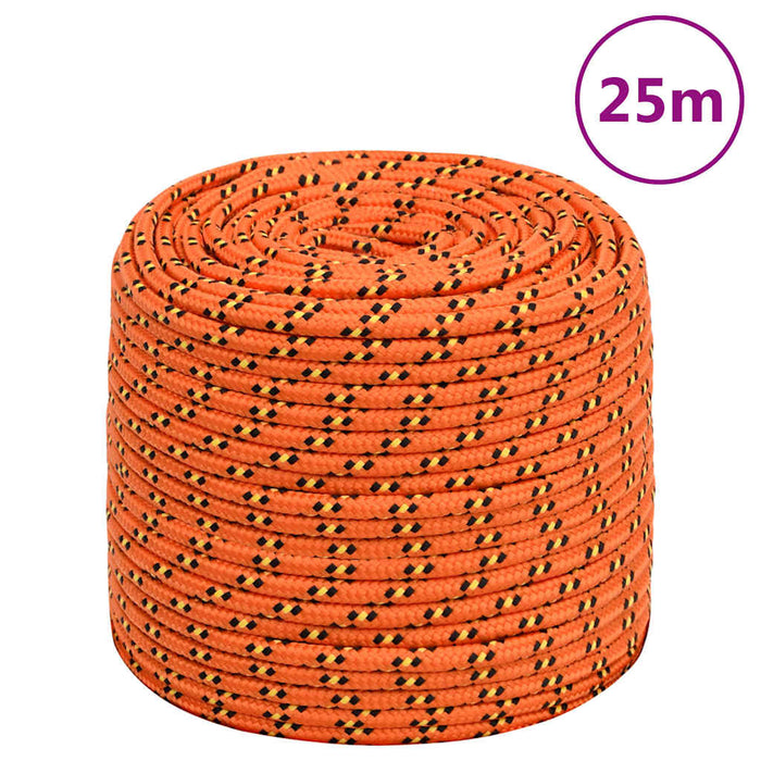 Frânghie de barcă, portocaliu, 6 mm, 25 m, polipropilenă WALTI