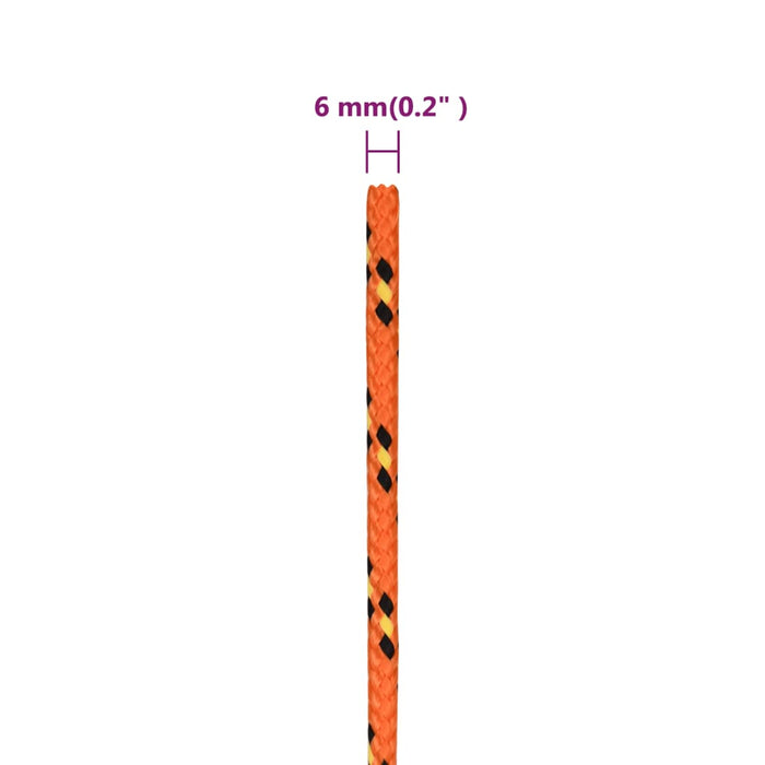 Frânghie de barcă, portocaliu, 6 mm, 100 m, polipropilenă - WALTI WALTI