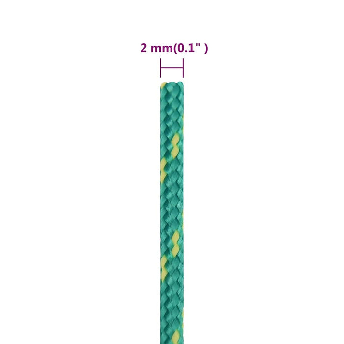 Frânghie de barcă, verde, 2 mm, 25 m, polipropilenă - WALTI WALTI