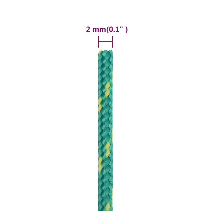 Frânghie de barcă, verde, 2 mm, 25 m, polipropilenă - WALTI WALTI