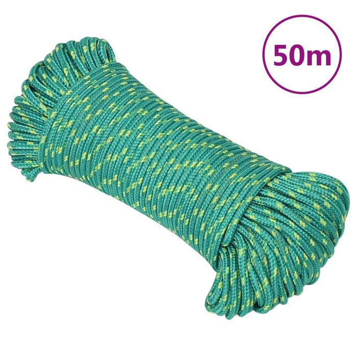 Frânghie de barcă, verde, 3 mm, 50 m, polipropilenă - WALTI WALTI