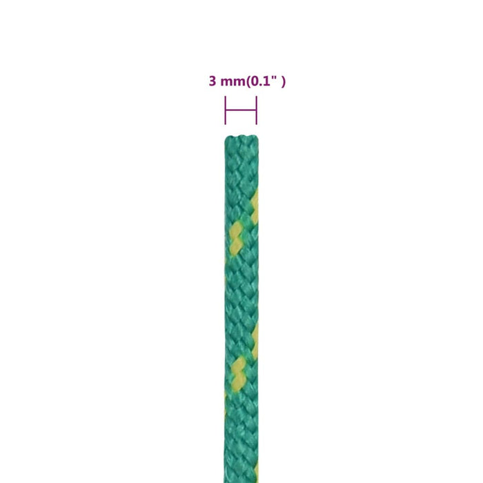 Frânghie de barcă, verde, 3 mm, 250 m, polipropilenă - WALTI WALTI