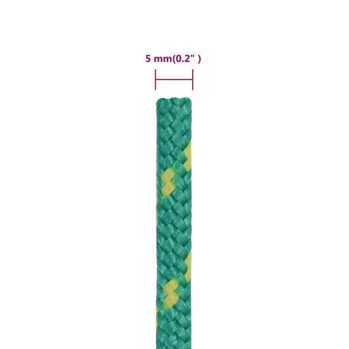 Frânghie de barcă, verde, 5 mm, 500 m, polipropilenă - WALTI WALTI