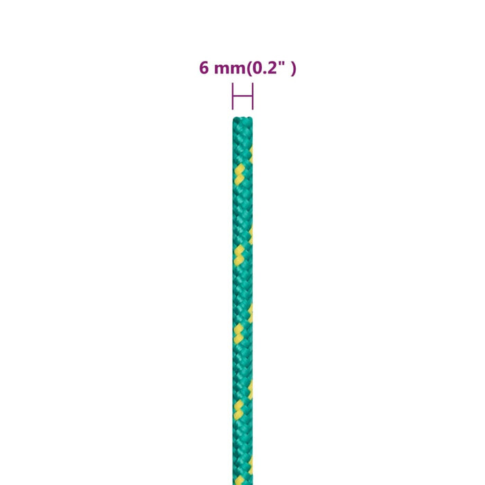 Frânghie de barcă, verde, 6 mm, 50 m, polipropilenă - WALTI WALTI