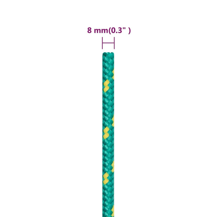 Frânghie de barcă, verde, 8 mm, 500 m, polipropilenă WALTI