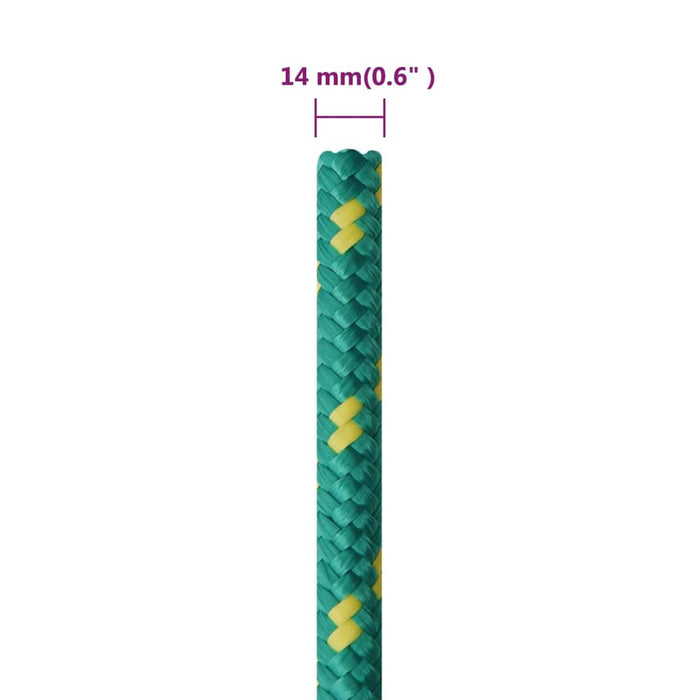 Frânghie de barcă, verde, 14 mm, 25 m, polipropilenă - WALTI WALTI