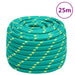 Frânghie de barcă, verde, 20 mm, 25 m, polipropilenă - WALTI WALTI