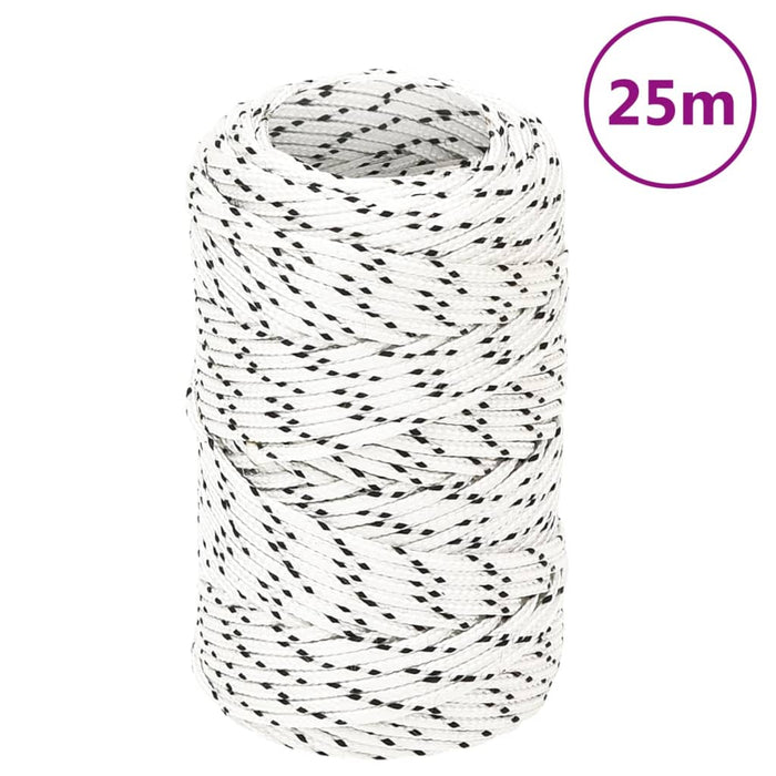 Frânghie împletită pentru barcă, alb, 2 mm x 25 m, poliester - WALTI WALTI