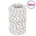 Frânghie împletită pentru barcă, alb, 2 mm x 50 m, poliester - WALTI WALTI