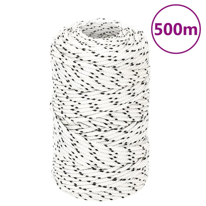 Frânghie împletită pentru barcă, alb, 2 mm x 500 m, poliester - WALTI WALTI