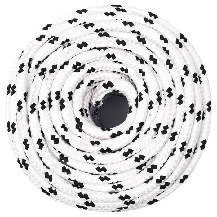 Frânghie împletită pentru barcă, alb, 6 mm x 25 m, poliester - WALTI WALTI