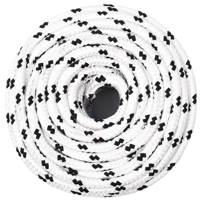 Frânghie împletită pentru barcă, alb, 8 mm x 25 m, poliester - WALTI WALTI