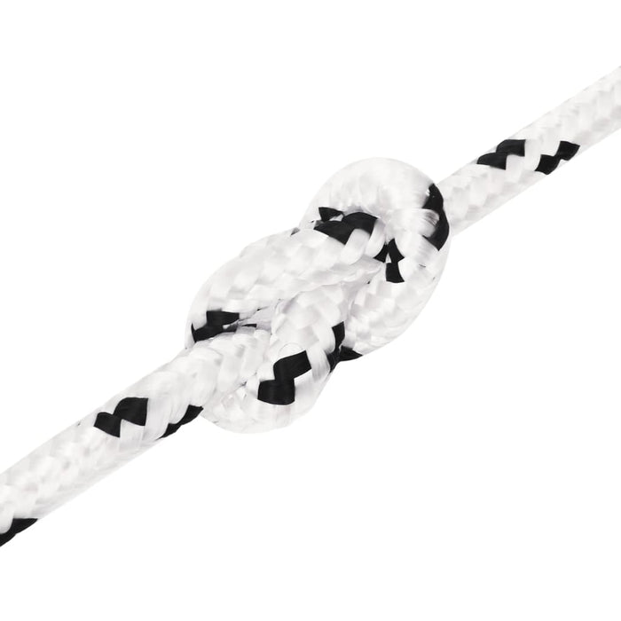Frânghie împletită pentru barcă, alb, 10 mm x 25 m, poliester - WALTI WALTI