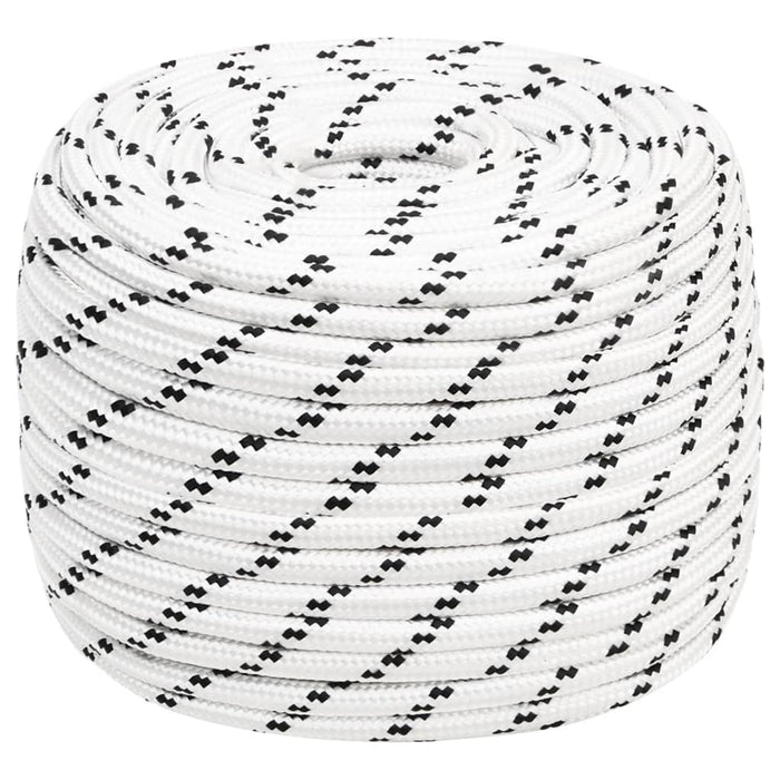 Frânghie împletită pentru barcă, alb, 14 mm x 25 m, poliester - WALTI WALTI