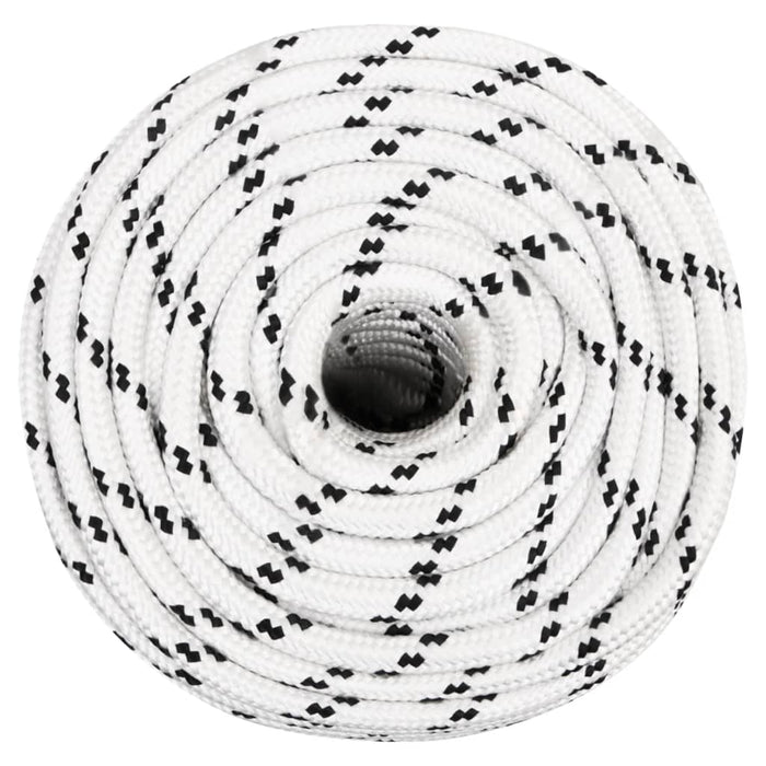 Frânghie împletită pentru barcă, alb, 14 mm x 25 m, poliester - WALTI WALTI
