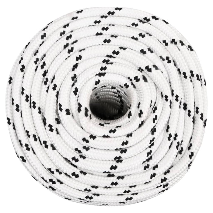 Frânghie împletită pentru barcă, alb, 14 mm x 100 m, poliester - WALTI WALTI