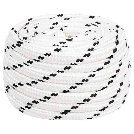 Frânghie împletită pentru barcă, alb, 16 mm x 50 m, poliester - WALTI WALTI