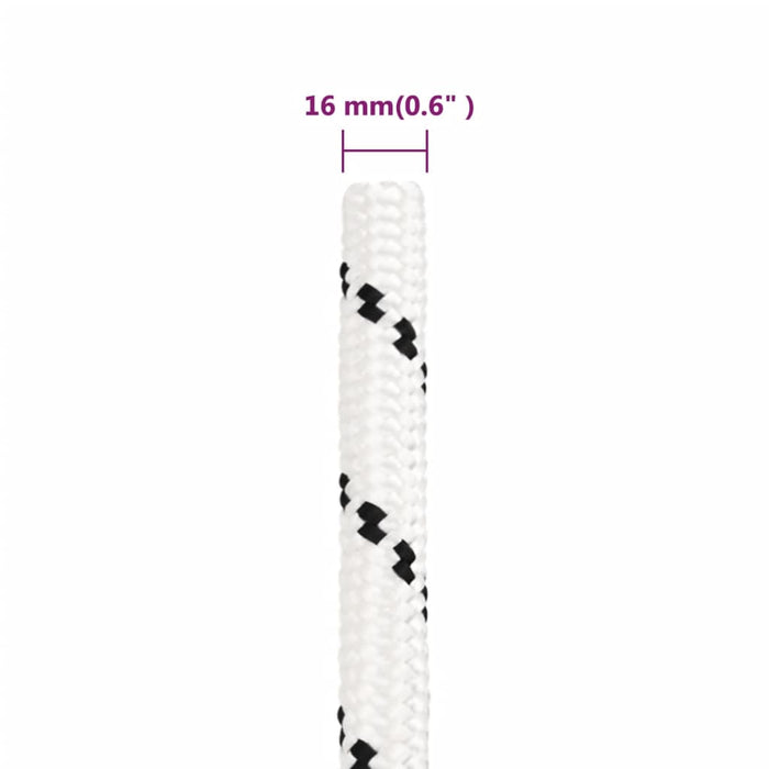 Frânghie de lucru, alb, 16 mm, 100 m, poliester - WALTI WALTI