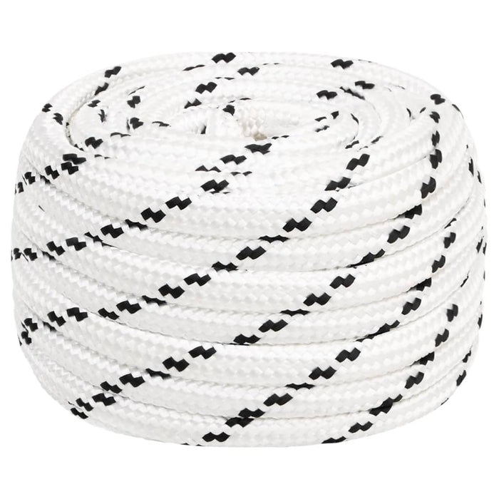Frânghie împletită pentru barcă, alb, 18 mm x 25 m, poliester - WALTI WALTI