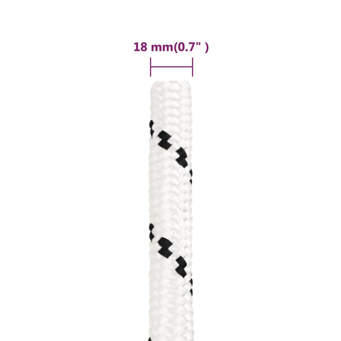 Frânghie de lucru, alb, 18 mm, 50 m, poliester - WALTI WALTI