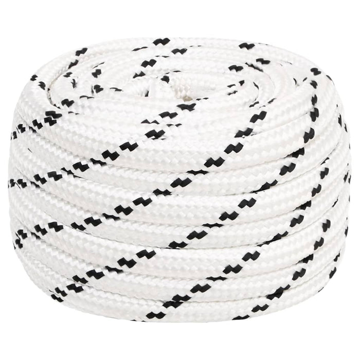 Frânghie împletită pentru barcă, alb, 20 mm x 50 m, poliester - WALTI WALTI