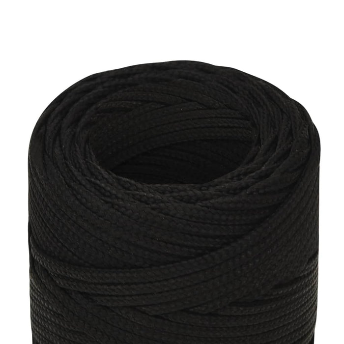 Frânghie de lucru, negru, 2 mm, 100 m, poliester - WALTI WALTI