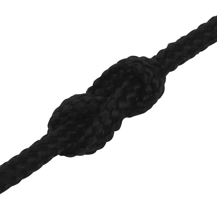 Frânghie de lucru, negru, 2 mm, 250 m, poliester WALTI