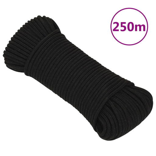 Frânghie de lucru, negru, 3 mm, 250 m, polipropilenă - WALTI WALTI