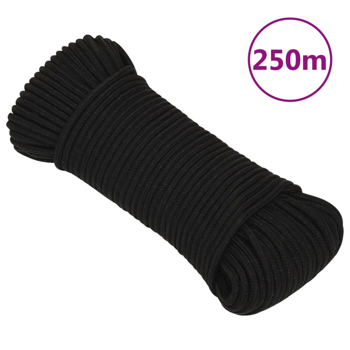 Frânghie de lucru, negru, 3 mm, 250 m, polipropilenă - WALTI WALTI