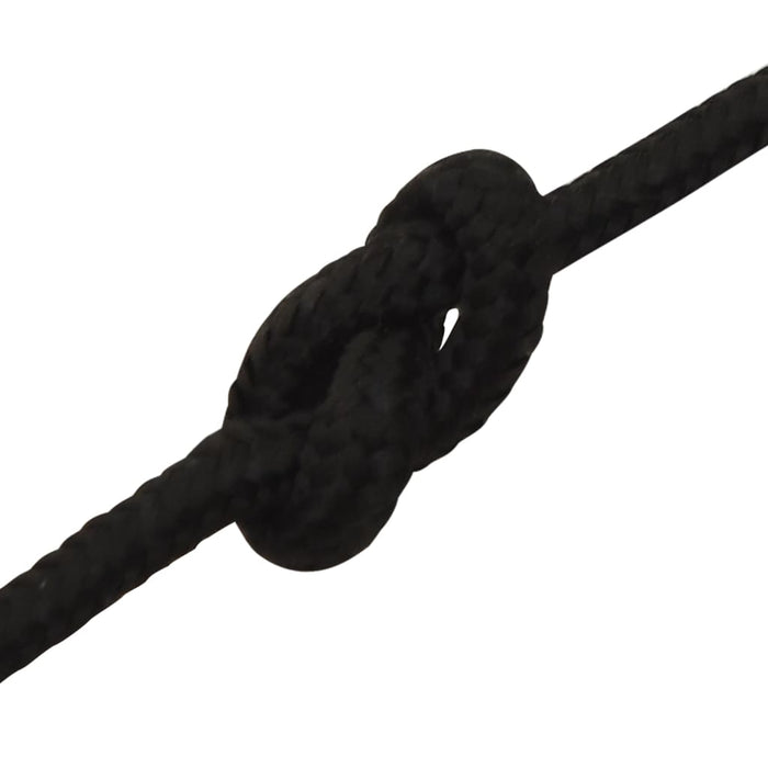 Frânghie de lucru, negru, 4 mm, 50 m, poliester WALTI