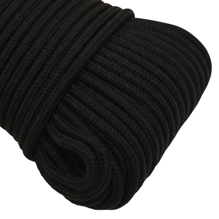 Frânghie de lucru, negru, 4 mm, 500 m, poliester - WALTI WALTI