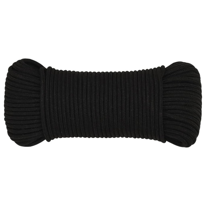 Frânghie de lucru, negru, 5 mm, 25 m, poliester - WALTI WALTI