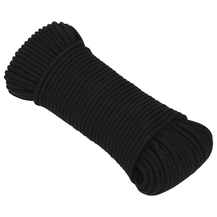 Frânghie de lucru, negru, 5 mm, 50 m, poliester - WALTI WALTI